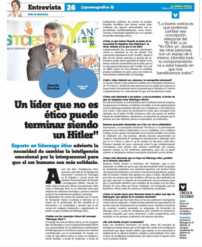 un lider que no es etico